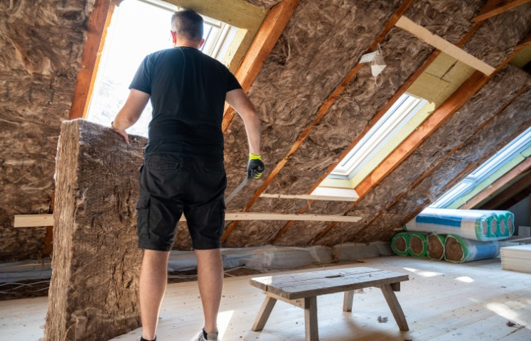insulation installation in attic